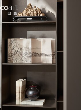 邸高DECO 宋氏美学摆件中式柜体软装陈设酒店大堂开放格搭配设计