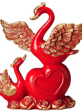 天鹅摆件客厅房间桌面卧室装饰品玄关工艺品闺蜜结婚礼物酒柜创意