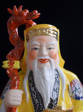 土地公土地婆土地爷土地奶福德正神神像供奉招财镇宅陶瓷佛像摆件