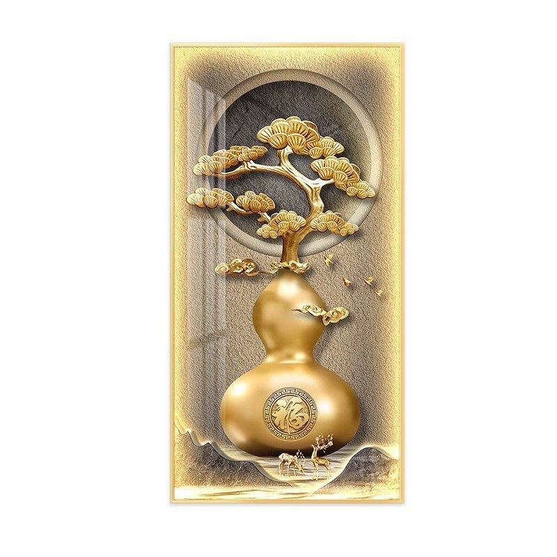 ld带灯葫芦入户玄关装饰画走廊尽头壁画现代高级感新款挂画,淘宝优惠券,粉丝福利购,淘宝优惠卷