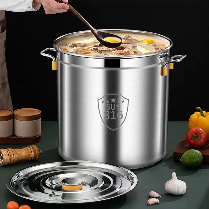 316不锈钢桶圆桶带盖汤桶商用卤桶烧水桶炖锅加厚米桶大容量汤锅,淘宝优惠券,粉丝福利购,淘宝优惠卷