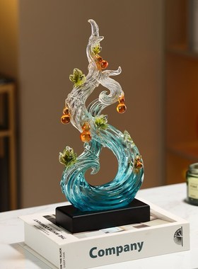 招财葫芦发财树福鹿摆件乔迁新居礼品家居饰品客厅桌面玄关装饰