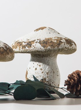 陶瓷大号蘑菇头南瓜摆件民宿软装饰品微景观桌面酒店茶Z室艺术服