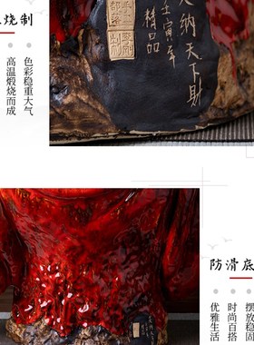 陶瓷公仔财神爷摆件文财神佛像店铺办公室招财摆件《八方来财》