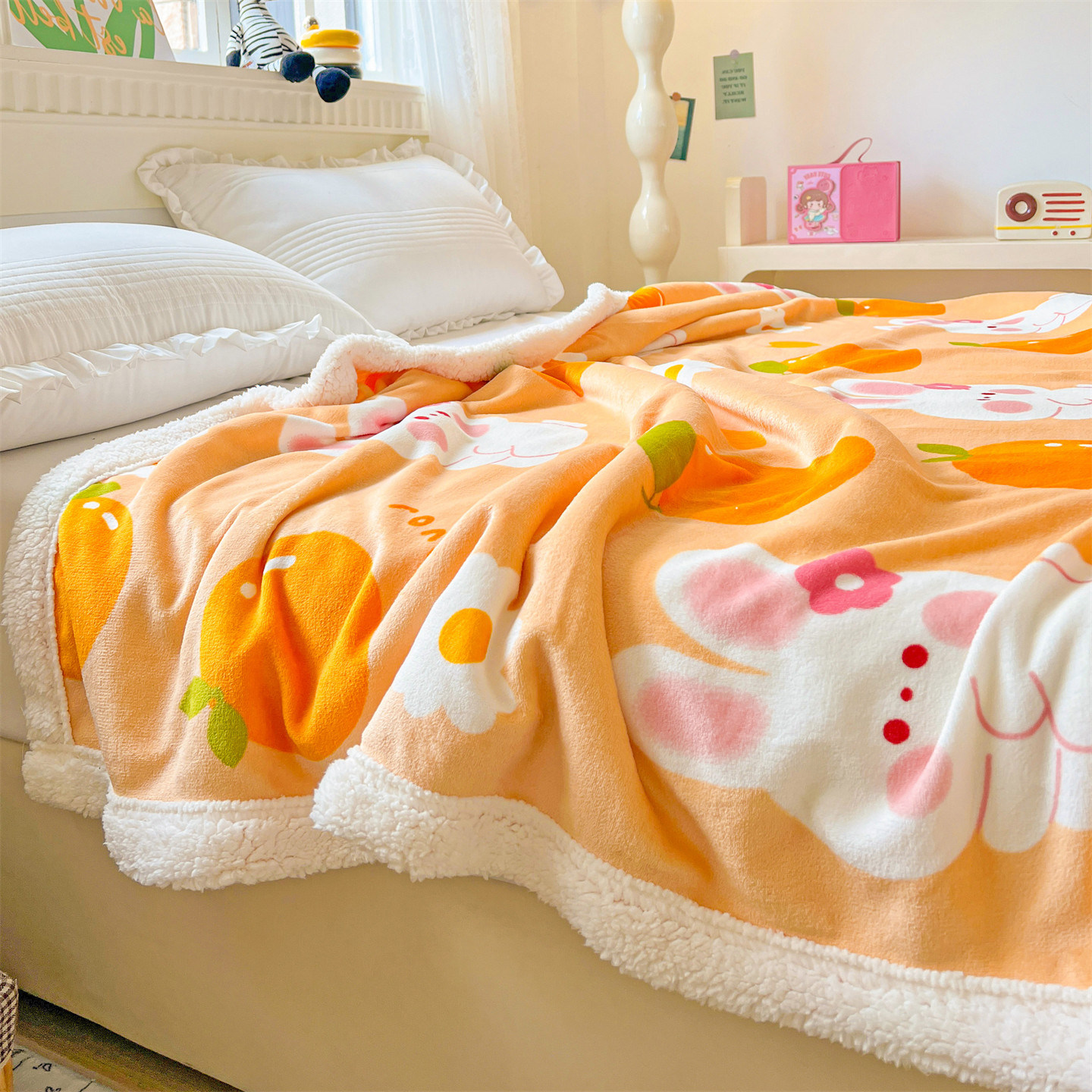 牛奶绒秋冬毯子毛毯午睡空调披肩盖腿沙发盖毯羊羔绒加厚可铺可盖,淘宝优惠券,粉丝福利购,淘宝优惠卷