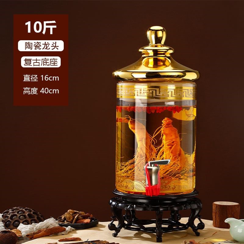 泡酒专用酒瓶密封酒坛子加厚高档玻璃泡酒瓶带龙头50斤30斤大容量 - 图3