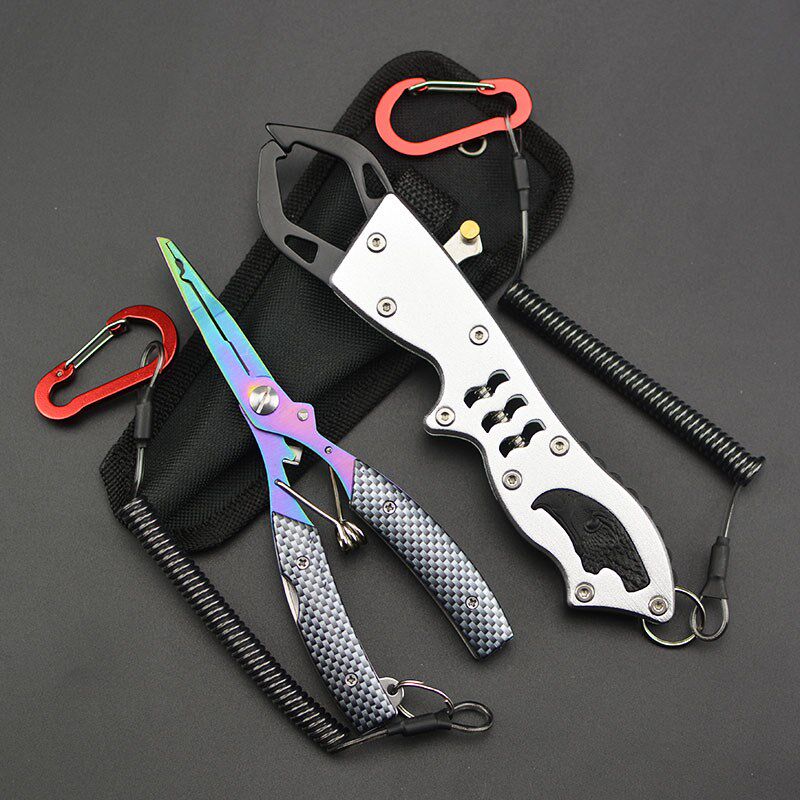 铝合金控鱼器不锈钢控鱼钳夹鱼器取钩器路亚钳多功能钓鱼钳子套装,淘宝优惠券,粉丝福利购,淘宝优惠卷