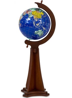 高清地球仪摆件公司开业乔迁商务礼品办L公室客厅实木落地地球仪
