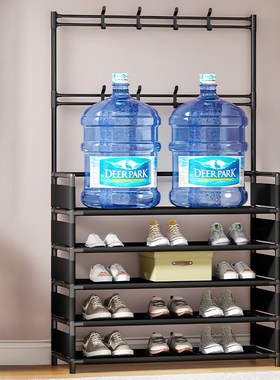 家用门口简约整理神器储s物鞋架玄关多功能大容量鞋帽一体柜落地