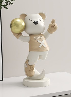 lucky暴力熊摆件客厅电视柜台面卧室桌面玄关树脂小装饰品工艺品