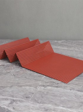 北欧金属红色多孔屏风样r板房售楼部卧室客厅书房桌面玄关饰品摆