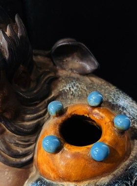 诚真草堂孤品晚清陶瓷醉酒钟馗家居饰品客厅怀旧装饰摆件复古礼品