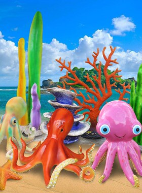 发光章鱼雕塑八爪鱼模型日料日式烧烤H店门头壁挂摆件章鱼装饰灯