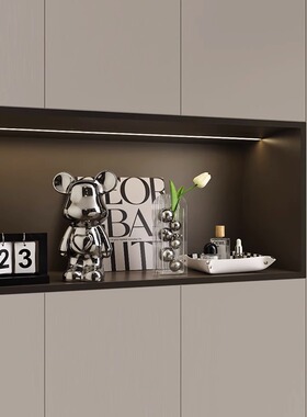 轻奢入户玄关柜摆件创意家居饰品客厅钥匙收纳托盘进门口高档软装