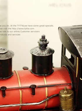 老掉牙做旧铁皮风格 英式拉煤蒸汽小火车 家居饰品摆件 怀旧摆设