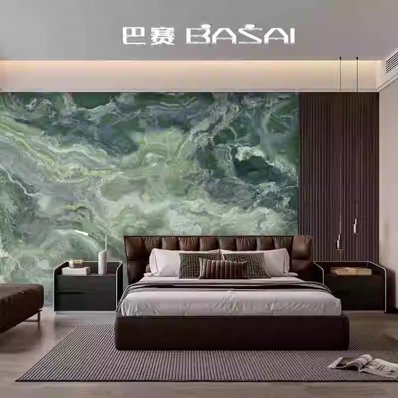 感3d立体壁纸轻奢绿色大理石纹墙纸客厅民宿房间电视背景墙纸,淘宝优惠券,粉丝福利购,淘宝优惠卷