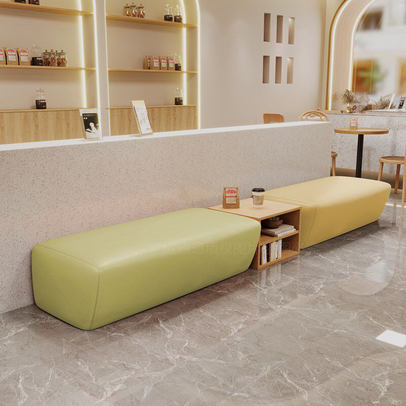 奶茶咖啡甜品店休闲等候区沙发茶几长条形现代沙发椅卡座,淘宝优惠券,粉丝福利购,淘宝优惠卷