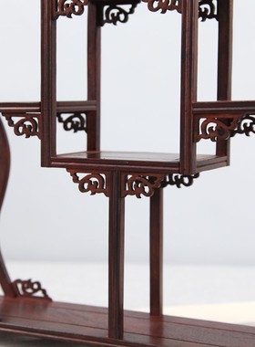 红木博古架紫砂茶壶架茶叶架实木多宝阁工艺品摆件红酸枝家居现货