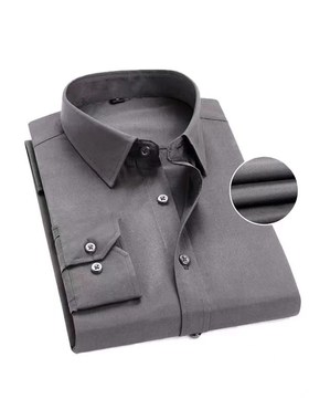 样板房衣帽间专用道具男士衬衫男长袖衬衣正装职业商务灰白色衬衣