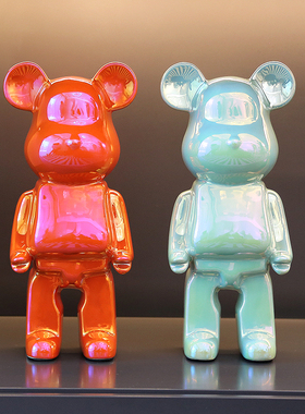 暴力熊摆件客厅轻奢电视柜酒柜卡通陶瓷存钱罐小公仔网红装饰摆设