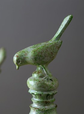 美式树脂摆件工艺品玄关摆设电视柜装饰品创意绿色餐桌客厅样板房