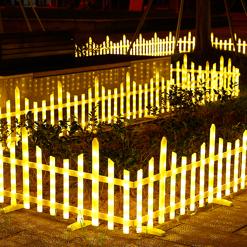 太阳能围栏灯户外彩灯花园庭院篱笆草坪景观布置圣诞节氛围装饰灯 - 图3