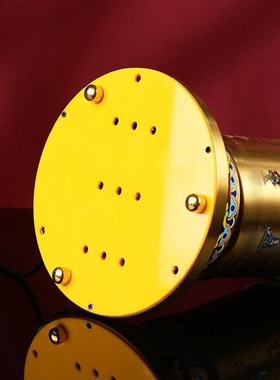 曼茶罗八吉祥电镀筒电动转轮室内家用插电式转筒桌面金桶书桌摆件