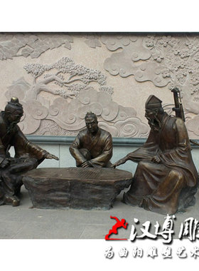 城市街头民俗人物雕塑玻璃钢老汉下棋铜雕生活情景美丽新农村雕塑