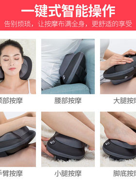 颈椎按摩器仪肩颈腰背部脖子多功能全身电动按摩枕头家用神器揉捏
