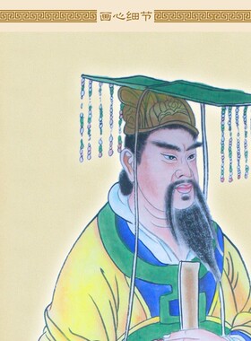 三皇五帝画像 黄帝炎帝神农伏羲人物卷轴挂画丝绸装饰画 定制订做
