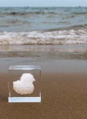 云立方云朵摆件水晶立方体云彩桌面家居饰品 男女朋友女生节礼物