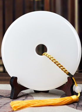 平安扣天然玉石家居客厅玄关电视柜酒柜装饰品乔迁新居礼品