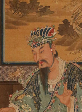 古画精品殿阎王像十殿阎君像道场用品水陆画卷轴挂画