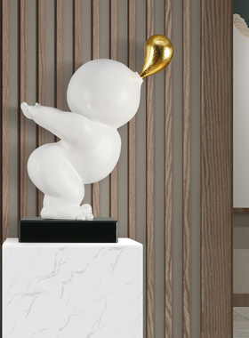 抽象吹泡泡物雕塑酒店大堂装置艺术品客厅橱装饰落地