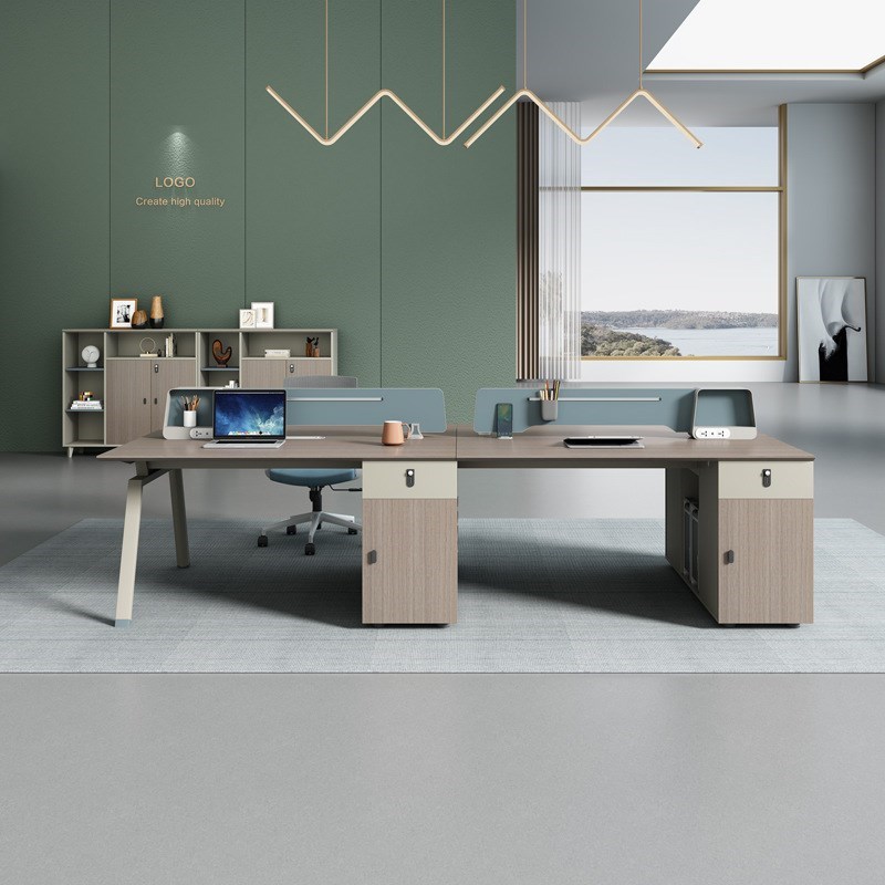 员工办公桌2位人职员桌六人位工作位卡M位职员办公桌椅电脑桌 - 图0