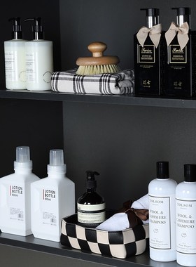 样板房间洗衣房阳台柜软装饰品卫生间H香薰毛巾洗衣液卫浴套装摆