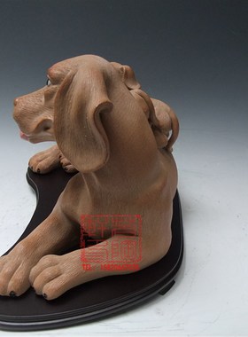 陶瓷工艺品 石湾公仔 狗 母子情