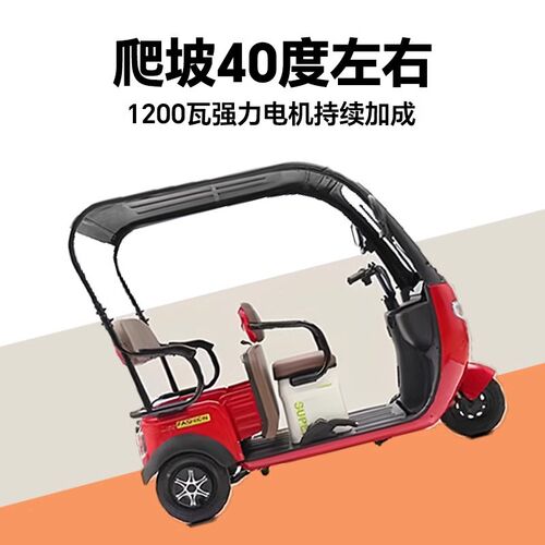 电动轮车小型女士电动车老年休闲车老轮车新款带棚 - 图2