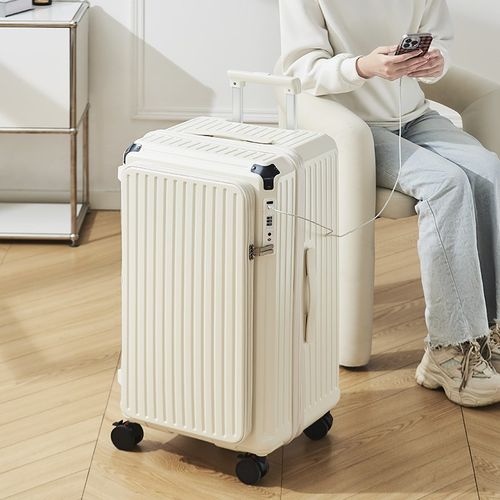 侧开盖加厚可扩展大容量28寸密码行李箱多功能20男女登机拉杆箱轮 - 图1