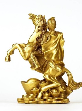 纯铜马上封侯摆件马上有钱马上发财办公室寓意招财马摆件客厅装饰