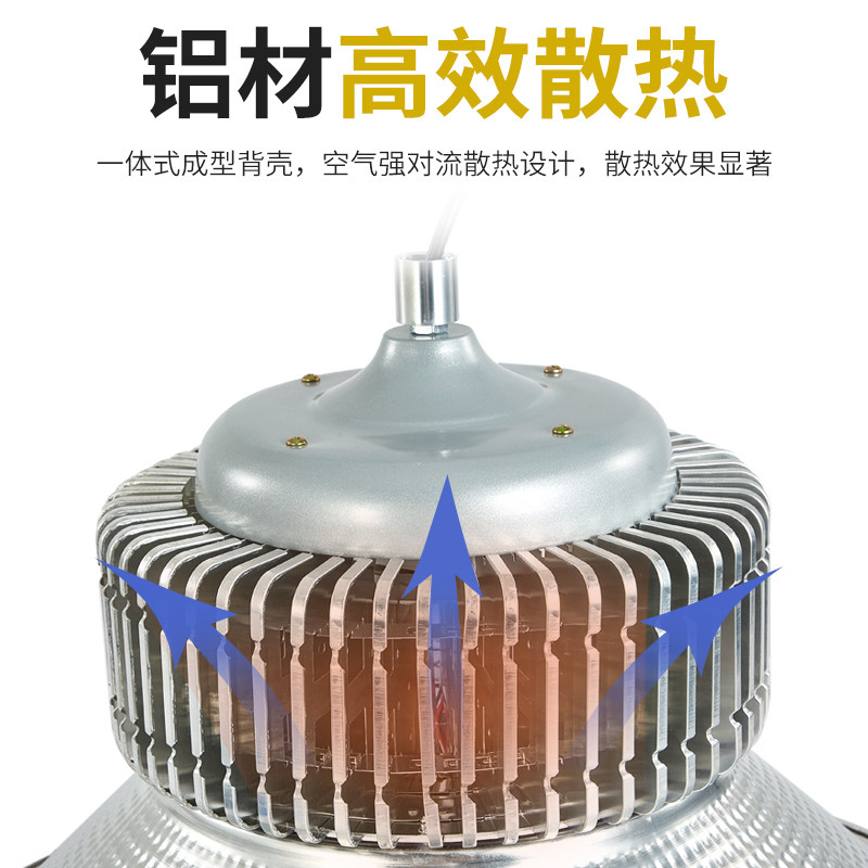 led鳍片工矿灯厂房灯仓库车间照明超亮工厂灯罩吊链节能球场天棚,淘宝优惠券,粉丝福利购,淘宝优惠卷