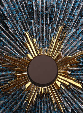 美式摆件酒柜树脂圆圈饰品轻奢样板房客厅玄关软装电视柜装饰品