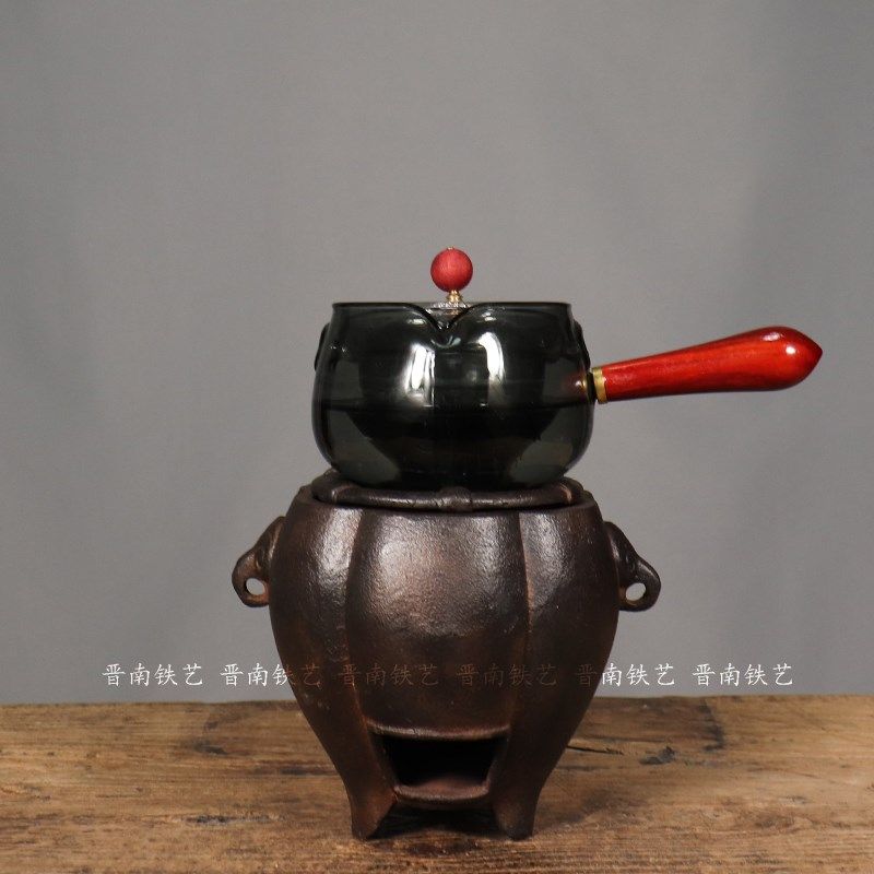 仿古铸铁南瓜炭火炉复古煮茶炉中式古典温酒炉小火炉陈设收藏摆件,淘宝优惠券,粉丝福利购,淘宝优惠卷