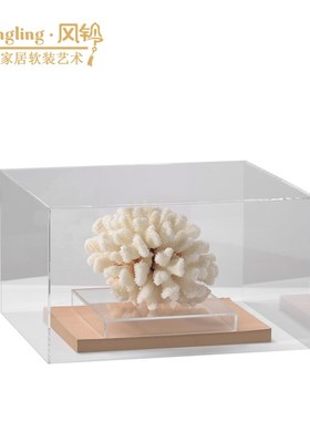 现代酒柜展示柜客厅书房轻奢样板间会所招财仿珊瑚树脂摆件