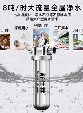大前置家用全屋自来水中央反冲洗净水器农村井水水器