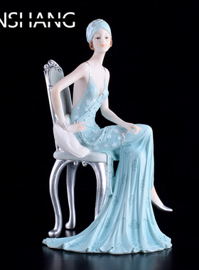 欧式女郎美女摆件家居装饰品客厅酒柜创意人物摆设 结婚生日礼物