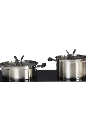 样板间厨房组合摆件不锈钢汤锅装饰品橱柜锅具展厅样板房饰品组合