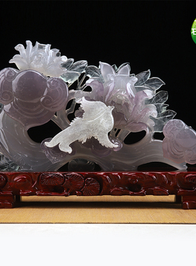 天然玉石摆件办公室摆件电视柜雕刻摆件玄关客厅酒柜乔迁工艺礼品