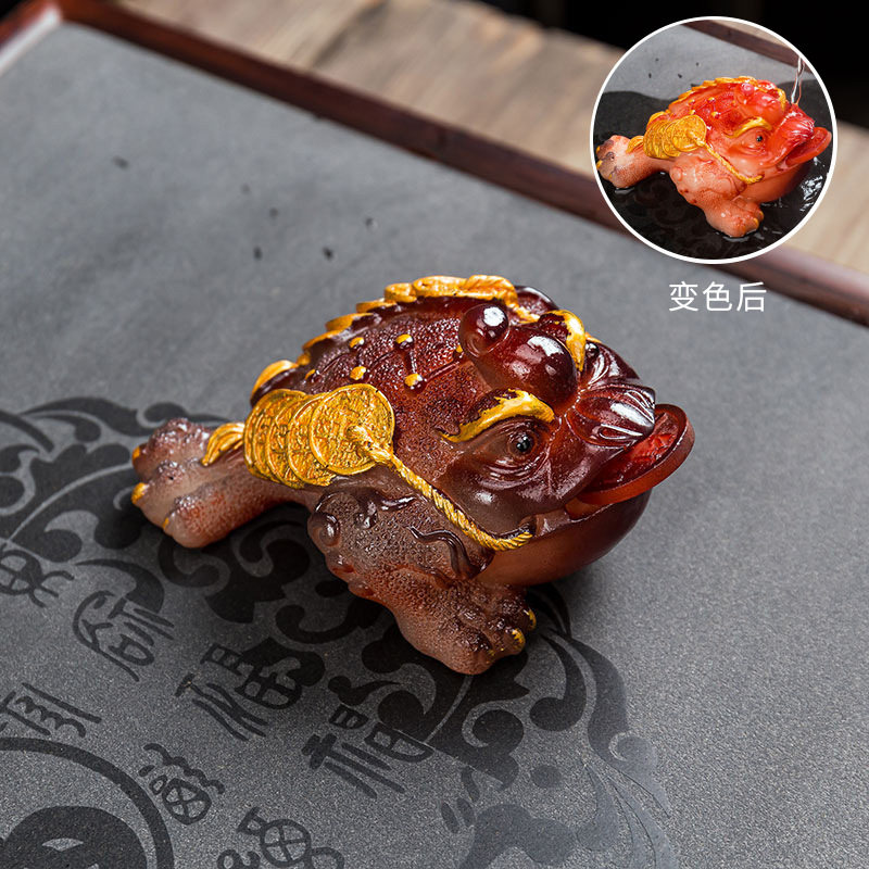 金蟾变色茶宠摆件精品可养茶盘茶桌茶具配件饰品招财金蟾蜍茶玩,淘宝优惠券,粉丝福利购,淘宝优惠卷