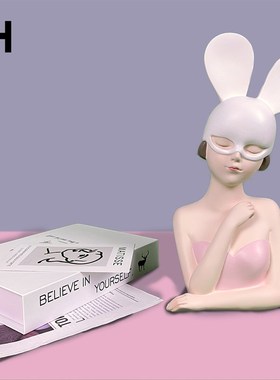 兔女郎花瓶摆件插花客厅摆件家居饰品钥匙收纳北欧创意卧室装饰品